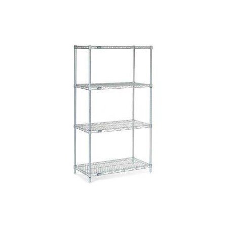 Nexelate    Silver Epoxy Wire Shelving Starter 30W X 14D X 86H